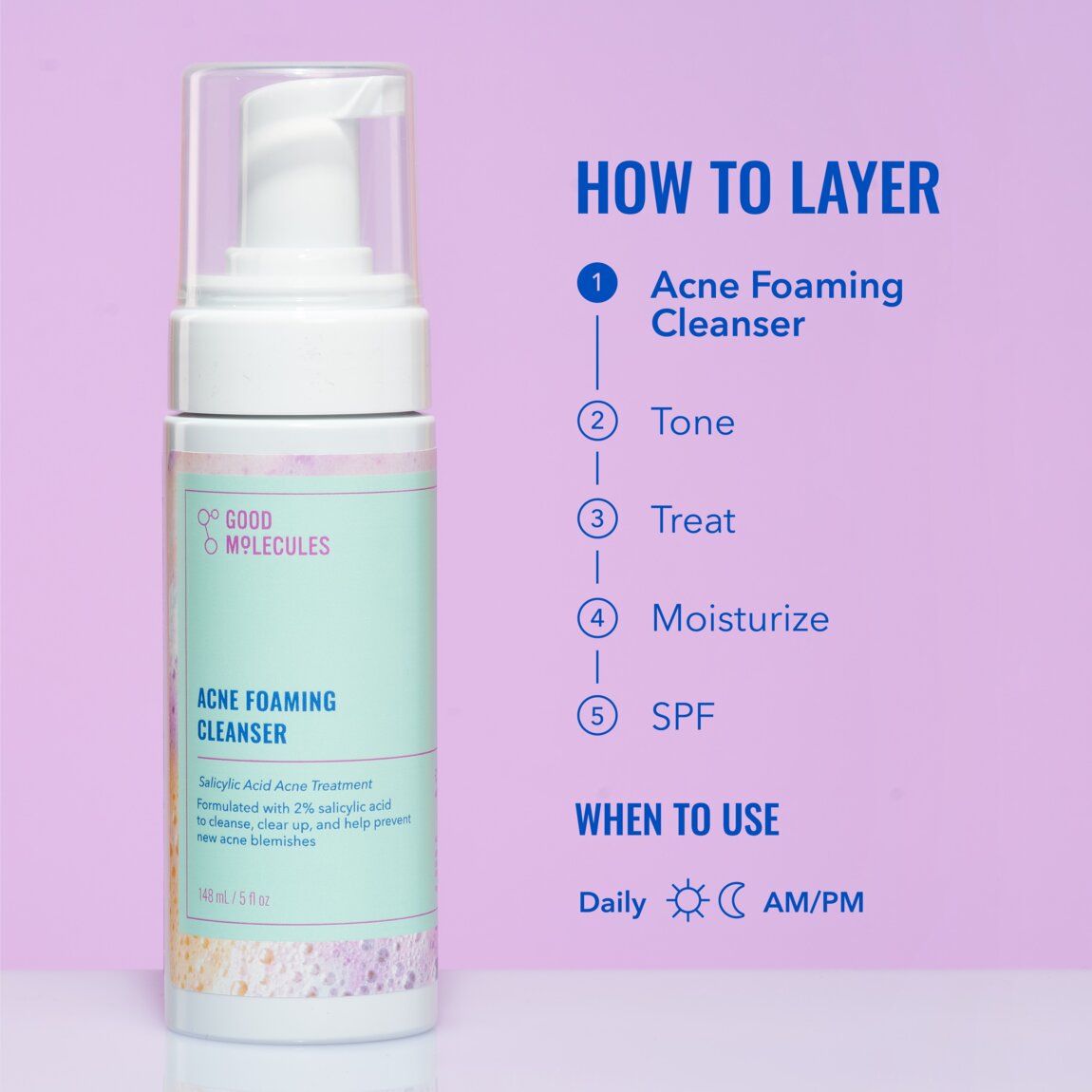 Good Molecules Acne Foaming Cleanser 148ml alternative view 5.