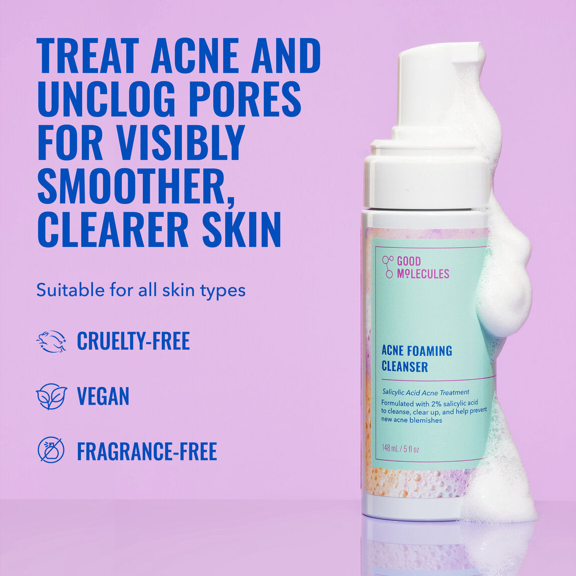 Good Molecules Acne Foaming Cleanser 148ml alternative view 2.